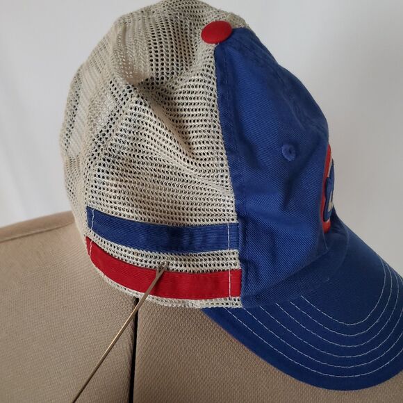 American Needle Chicago Cubs Trucker Hat Unisex Blue Red White 1984 Snapback MLB - Picture 10 of 13